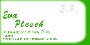 eva plesch business card